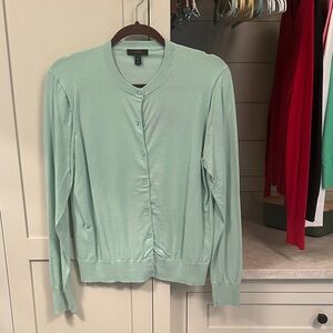 J. Crew Mint Green Cardigan Sweater